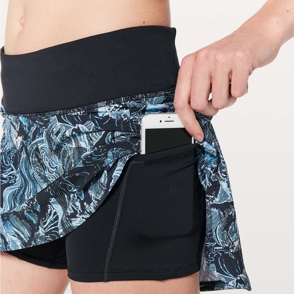 Lululemon Play Off The Pleats Skirt *13" Eternal Wave Starlight Black size 6